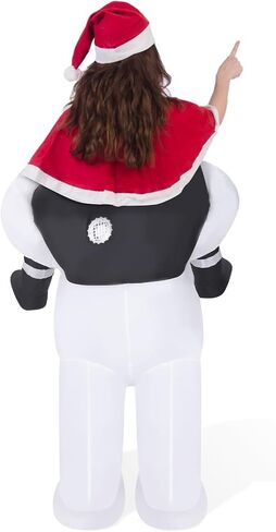 Christmas Inflatable Costume for Adults Men Women Xmas Funny Riding Costume Inflatable Suit in Saudi Arabia