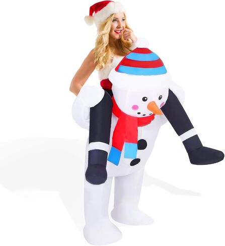 Christmas Inflatable Costume for Adults Men Women Xmas Funny Riding Costume Inflatable Suit in Saudi Arabia