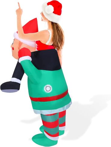Christmas Inflatable Costume for Adults Men Women Xmas Funny Riding Costume Inflatable Suit in Saudi Arabia