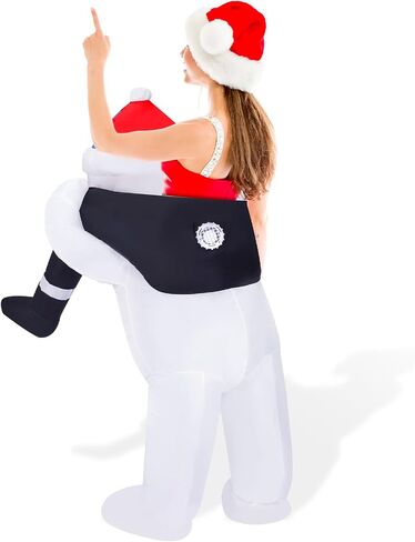 Christmas Inflatable Costume for Adults Men Women Xmas Funny Riding Costume Inflatable Suit in Saudi Arabia