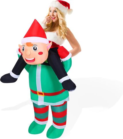 Christmas Inflatable Costume for Adults Men Women Xmas Funny Riding Costume Inflatable Suit in Saudi Arabia