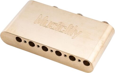 Musiclily Ultra 52.5mm (2-1/16 inch) String Spacing Solid Steel Push-in Style Tremolo Block for Strat Style Electric Guitar Wilkinson M Series Bridge, 40mm Tall in Saudi Arabia