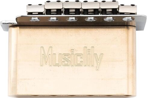 Musiclily Ultra 52.5mm (2-1/16 inch) String Spacing Solid Steel Push-in Style Tremolo Block for Strat Style Electric Guitar Wilkinson M Series Bridge, 40mm Tall in Saudi Arabia