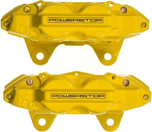 Power Stop Front S15020YLW Pair of High-Temp Yellow Powder Coated Calipers in Saudi Arabia
