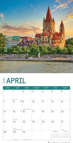 2024 Austria Monthly Wall Calendar by Bright Day, 12 x 12 Inch Beautiful Landscape Photography Gift in Saudi Arabia