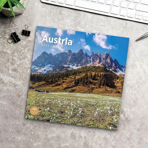 2024 Austria Monthly Wall Calendar by Bright Day, 12 x 12 Inch Beautiful Landscape Photography Gift in Saudi Arabia