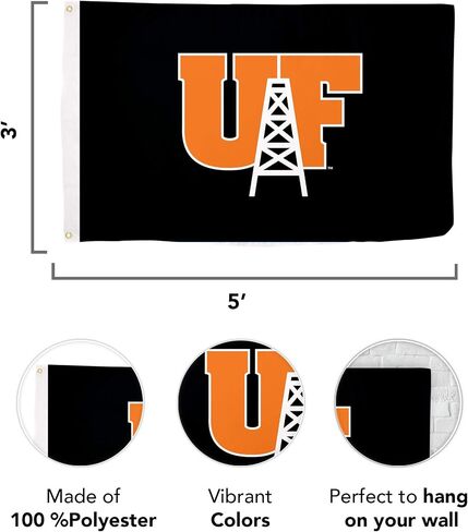 Desert Cactus University of Findlay Flag UF Oilers Flag Banners 100% Polyester Indoor Outdoor 3x5 feet Flags (Style 1) in Saudi Arabia