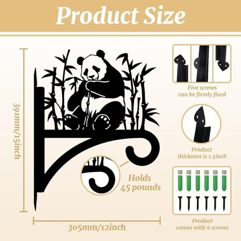 Iron Plant Hangers Hooks for Outdoor Indoor Hanging Plants Fern Pots, Lantern, Bird Feeder, Wind Chimes, 12"x14" Cat Weather Resistant Metal Wall Brackets Holder for Porch, Garden, Home(Cat) in Saudi Arabia