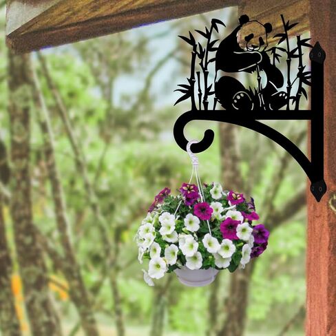 Iron Plant Hangers Hooks for Outdoor Indoor Hanging Plants Fern Pots, Lantern, Bird Feeder, Wind Chimes, 12"x14" Cat Weather Resistant Metal Wall Brackets Holder for Porch, Garden, Home(Cat) in Saudi Arabia