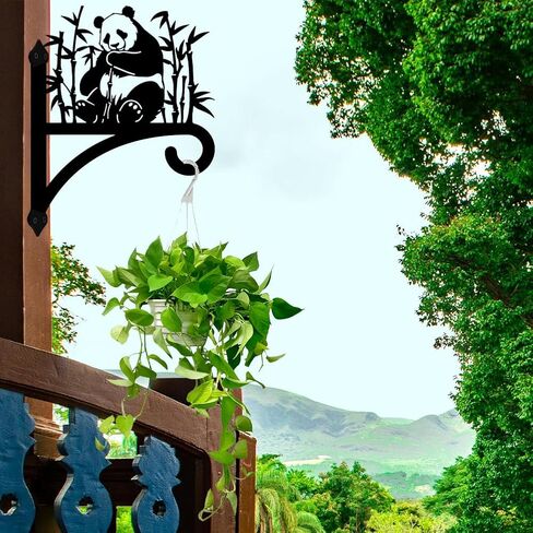 Iron Plant Hangers Hooks for Outdoor Indoor Hanging Plants Fern Pots, Lantern, Bird Feeder, Wind Chimes, 12"x14" Cat Weather Resistant Metal Wall Brackets Holder for Porch, Garden, Home(Cat) in Saudi Arabia