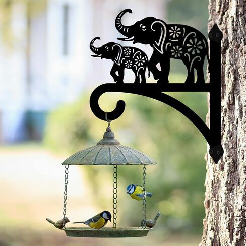 Iron Plant Hangers Hooks for Outdoor Indoor Hanging Plants Fern Pots, Lantern, Bird Feeder, Wind Chimes, 12"x14" Cat Weather Resistant Metal Wall Brackets Holder for Porch, Garden, Home(Cat) in Saudi Arabia