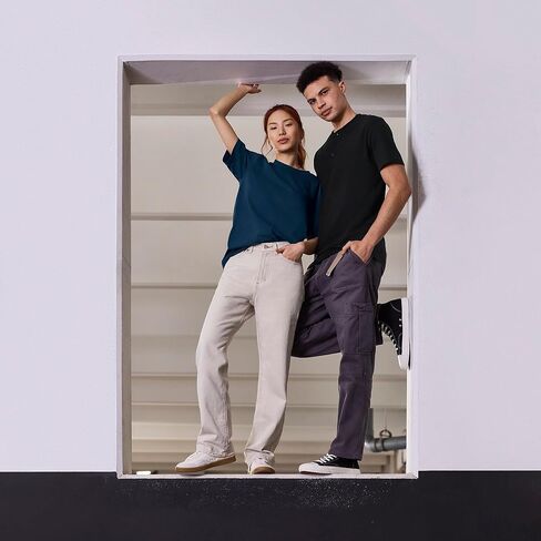 تي شيرت CVC Henley للجنسين من American Apparel، طراز G2004CVC، عبوة من قطعتين in Kuwait