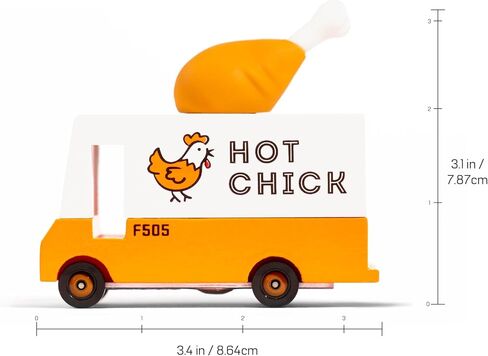 Candylab Toys CANDYCAR® Wooden Food Truck Collection - Unicorn 2.0 Van, Premium Handcrafted Beech Wood Toy Car in Saudi Arabia