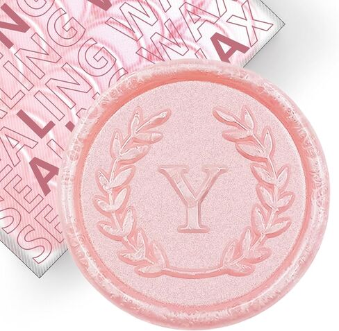 100Pcs Pink Letter K Adhesive Wax Seal Stickers, Hand-Made, No Need Seal Stamp, Tear and Use Wax Stickers for Wedding Invitations, Envelopes, Christmas Gift in Saudi Arabia