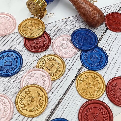 100Pcs Pink Letter K Adhesive Wax Seal Stickers, Hand-Made, No Need Seal Stamp, Tear and Use Wax Stickers for Wedding Invitations, Envelopes, Christmas Gift in Saudi Arabia