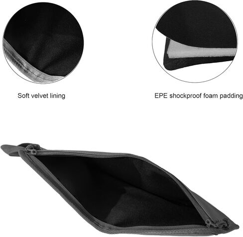 Tactical Pistol Sleeve Handgun Firearm Bag Soft Pistol Rug Case for Hunting Shooting Range Sports Series Range Bag, Lockable Zipper, 3-Pack in Saudi Arabia