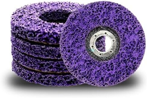5 Pieces Strip Wheel Stripping Discs for Angle Grinders Clean Coatings 4.5 inch * 7/8 inch (Purple) in Saudi Arabia