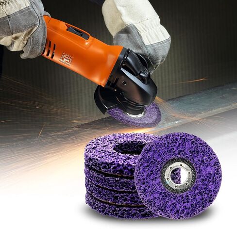 5 Pieces Strip Wheel Stripping Discs for Angle Grinders Clean Coatings 4.5 inch * 7/8 inch (Purple) in Saudi Arabia