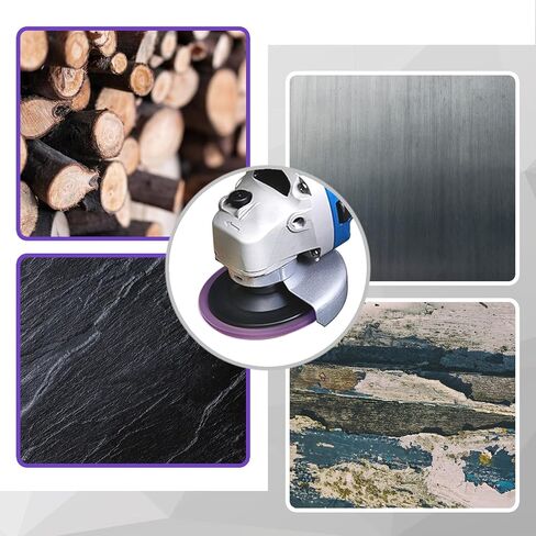 5 Pieces Strip Wheel Stripping Discs for Angle Grinders Clean Coatings 4.5 inch * 7/8 inch (Purple) in Saudi Arabia