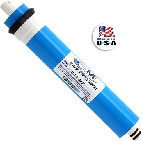 APPLIED MEMBRANES INC. 100 GPD غشاء التناضح العكسي | استبدال فلتر المياه بغشاء RO لنظام تنقية المياه بالتناضح العكسي | توافق عالمي 1.8 × 12 بوصة | صنع فى أمريكا in Saudi Arabia