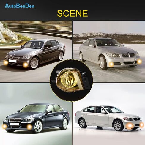 Fog Lights Lamps for BMW 3 Series (323i 325i 325xi 328i xdrive 330xi 335d 335i 328xi 335xi 330i Sedan E90 / Wagon E91), (w/o Sport Package) 2006 2007 2008 2009, 1 Pair (Yellow) in Saudi Arabia