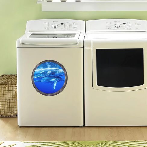 4 PCS Ocean World Wall Window Stickers, 11 Inches Porthole 3D Sea Turtle, Shark, Dolphin Window Sticker Wall Window Decor in Saudi Arabia