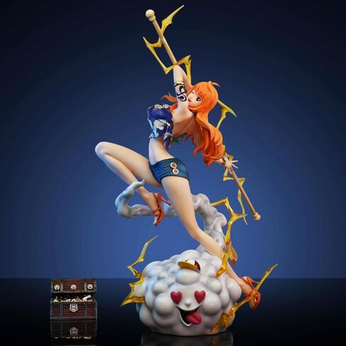 Nami Figure, Shorts Glamour Nami Lady, Beautiful Girl Anime Statue Model Figurine Decoration Toy Gift 11.02 Inch in Saudi Arabia
