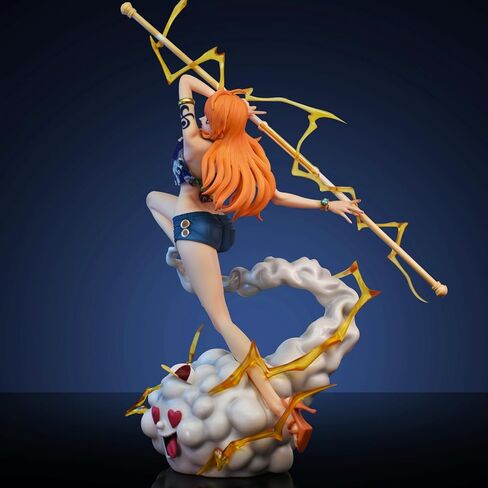 Nami Figure, Shorts Glamour Nami Lady, Beautiful Girl Anime Statue Model Figurine Decoration Toy Gift 11.02 Inch in Saudi Arabia