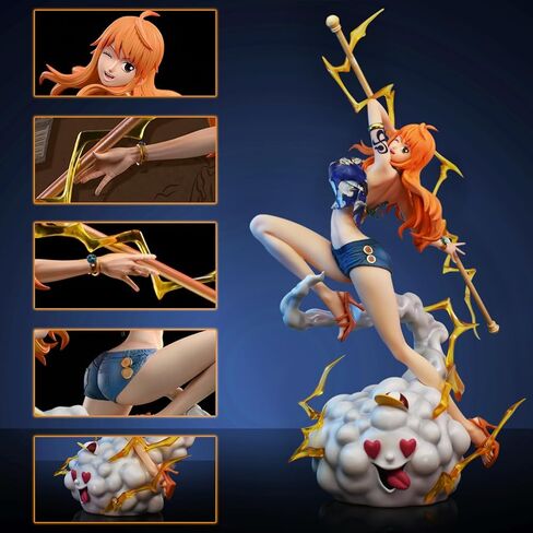 Nami Figure, Shorts Glamour Nami Lady, Beautiful Girl Anime Statue Model Figurine Decoration Toy Gift 11.02 Inch in Saudi Arabia
