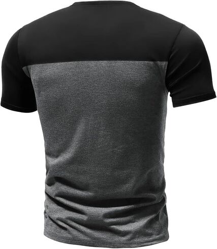 Verdusa Men's Color Block Short Sleeve T Shirts Round Neck Tee Tops in Saudi Arabia