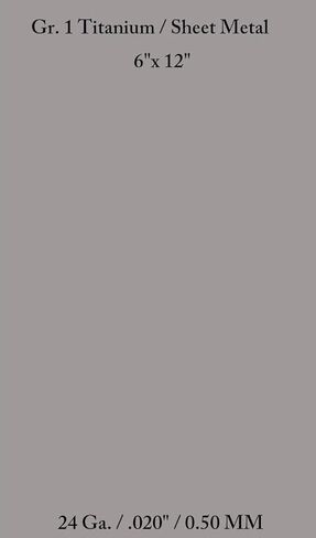 التيتانيوم الصفائح المعدنية غرام. واحد / 24 جيجا 6 × 12 بوصة in Kuwait