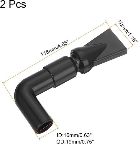 uxcell 1Pcs Aquarium Nozzle, 360°Free Rotate Plastic Aquarium Pump Nozzle, 8mm/0.31" OD Flat Water Outlet Return Pipe Fitting for Aquariums Fish Tanks(Black) in Saudi Arabia