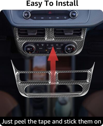 Ecarzo Center Console Gear Shifter Panel Trim for 2022 2023 Ford Maverick Interior Accessories Air Conditioner Decoration Cover Plate, ABS Carbon Fiber in Saudi Arabia
