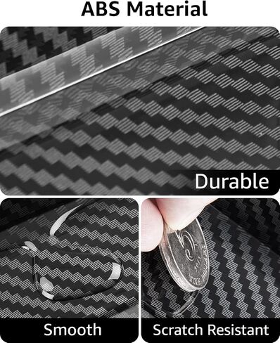 Ecarzo Center Console Gear Shifter Panel Trim for 2022 2023 Ford Maverick Interior Accessories Air Conditioner Decoration Cover Plate, ABS Carbon Fiber in Saudi Arabia