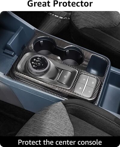 Ecarzo Center Console Gear Shifter Panel Trim for 2022 2023 Ford Maverick Interior Accessories Air Conditioner Decoration Cover Plate, ABS Carbon Fiber in Saudi Arabia