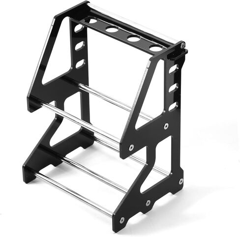 رف تخزين الإطارات حامل العجلات مادة الأكريليك مناسبة لإطارات السيارات RC على الطريق 1/10 1/18 1/24 RC إطار السيارة الزاحف باللون الأسود in Kuwait