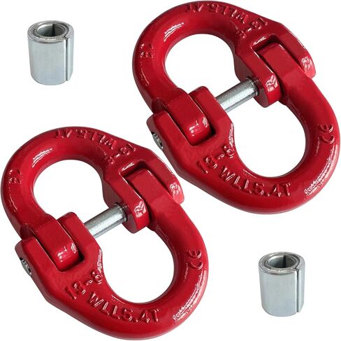 Sutekus 1/2" Tow Hitch Hammerlock Coupling Link Connecting Link Heavy Duty Trailer Safety Chain Connector Link with 12000lbs Working Load, 2 Pack in Saudi Arabia