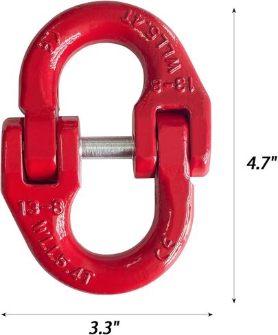 Sutekus 1/2" Tow Hitch Hammerlock Coupling Link Connecting Link Heavy Duty Trailer Safety Chain Connector Link with 12000lbs Working Load, 2 Pack in Saudi Arabia