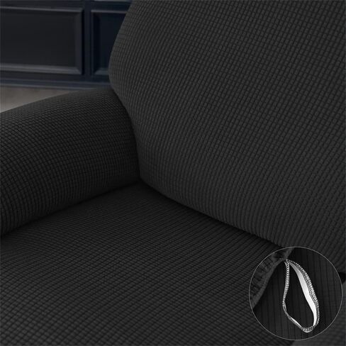 Stretch Jacquard Recliner Chair Slipcover Couch Cover 4 Piece Polyester Sofa Furniture Protector Slipcovers with Side Pocket Machine Washable in Saudi Arabia