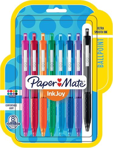 أقلام حبر جاف قابلة للسحب من Paper Mate InkJoy 300RT، نقطة متوسطة (1.0 مم)، متنوعة، 48 قلمًا، 6 عبوات من 8 أقلام in Saudi Arabia
