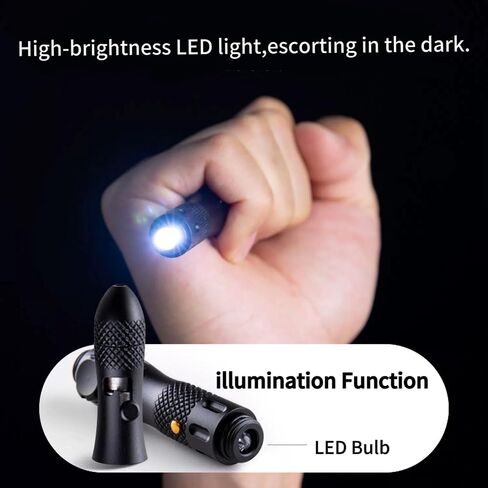 Fidget Pen with Multitool, LED Light, and Magnetic Spinner - Versatile Gadget for Anxiety Relief (Black) in Saudi Arabia