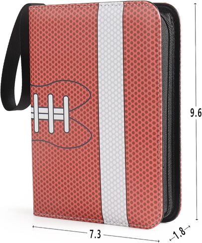 4 مجلدات لبطاقات التداول للجيب تتسع لـ 400 بطاقة، نمط كرة القدم in Kuwait