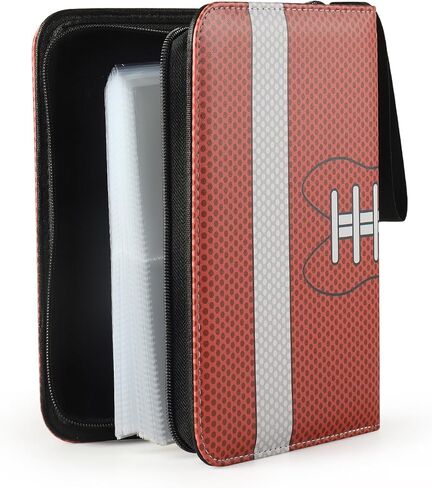 4 مجلدات لبطاقات التداول للجيب تتسع لـ 400 بطاقة، نمط كرة القدم in Kuwait