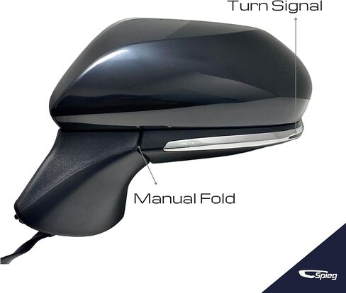 Spieg TO1320368 Driver Side Mirror for 2018-2024 Toyota Camry | Left Side View Mirror Assembly with Power Adjustment Blind Spot Monitoring Heated Glass Turn Signal Light | Paint To Match 7 Pins in Kuwait