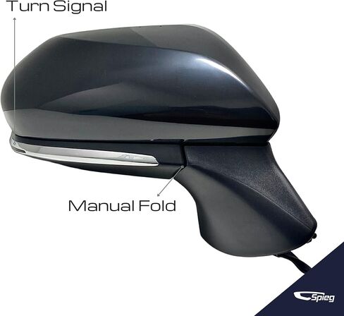 Spieg TO1320368 Driver Side Mirror for 2018-2024 Toyota Camry | Left Side View Mirror Assembly with Power Adjustment Blind Spot Monitoring Heated Glass Turn Signal Light | Paint To Match 7 Pins in Kuwait