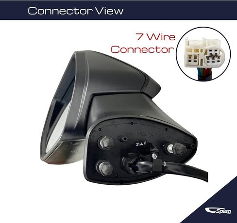 Spieg TO1320368 Driver Side Mirror for 2018-2024 Toyota Camry | Left Side View Mirror Assembly with Power Adjustment Blind Spot Monitoring Heated Glass Turn Signal Light | Paint To Match 7 Pins in Kuwait