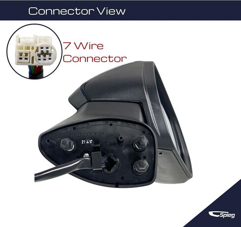 Spieg TO1320368 Driver Side Mirror for 2018-2024 Toyota Camry | Left Side View Mirror Assembly with Power Adjustment Blind Spot Monitoring Heated Glass Turn Signal Light | Paint To Match 7 Pins in Kuwait