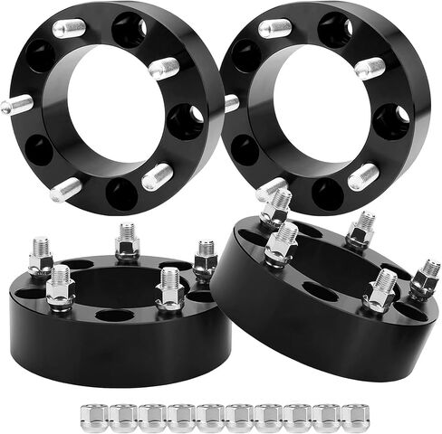 فواصل عجلات 5X5.5 مطورة لـ Ram 1500، فاصل عجلة مزورة 2 بوصة 5x139.7 مم لـ 2019-2023 Classic Ram 1500 مع مسامير مطورة 14x1.5 وتجويف مركزي 108 مم in Kuwait