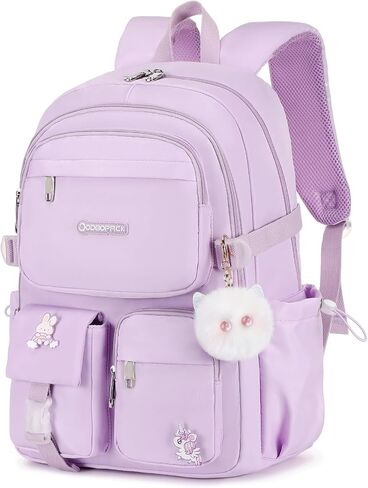 School Backpack for Teen Girls 15.6 Inch Laptop Backpacks Waterproof Bookbag Cute School Bag BLACK in Saudi Arabia
