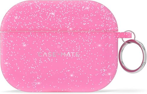 غطاء حافظة Case-Mate AirPods Pro 1 / AirPods Pro 2 مع سلسلة مفاتيح - Gelli Pink Sparkle [متوافق مع الشحن اللاسلكي] [مصباح LED أمامي مرئي] حافظة واقية لـ AirPods Pro 2 / Pro 1 مع تقنية مضادة للخدش in Saudi Arabia